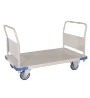 Double Handle Platform Trolley – Heavy Duty Trolley with Two End Handles for Easy Control, Ideal for Warehouse Picking, Logistics and Industrial Material Movement